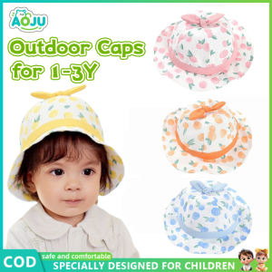 AOJU Kids Hat For Boys Girls 1-3 Y/o Bucket Hat Fashion Outdoor Travel Cotton Caps