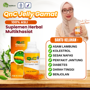Qnc Jelly Gamat 100% Original untuk Asam Lambung Kolestrol Sesak Nafas Benjolan dan lainnya - Jelly Gamat Emas Asli Ekstrak Teripang