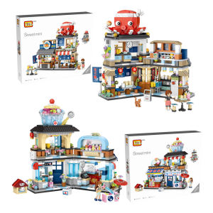 LOZ 1218 Takoyaki 1219 Shave Ice Shop Japanese Street View Snack Bar Nano Diamond Brick Building Block [New Packaging]