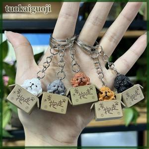 tuokaiguoji Ask To Take Away The Box Teddy Dog Couple Key Key Dog Keychain Ring Chain Bag Pendant