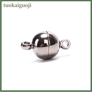Tuokaiguoji 10pcs Magnetic Lobster Clasps Buckle Hook Round Ball DIY Jewelry Making Findings