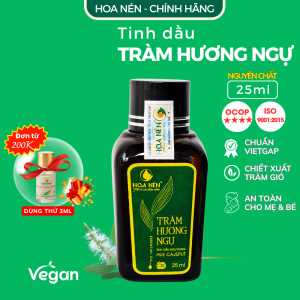 Tinh dầu Tràm Hương Ngự 25ml - Tinh dầu Hoa Nén - Giúp giữ ấm ph.òng ho cảm cho bé yêu.