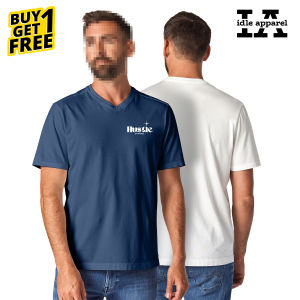 IDLE APPAREL- BUY 1 TAKE 1  (TSV) 10  WITH LOGO V-NECK T-SHIRT  FOR MEN - Mens vneck t-shirt / mens shirt / v neck t shirt / plain v-neck shirt / plain v neck t-shirt / fitted shirt / v neck tee shirt / plain v neck tees / classic v-neck shirt
