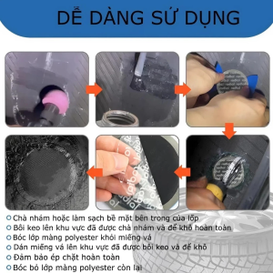 Miếng Vá Lốp Không Săm 32mm Set 50 Miếng Miếng Vá Radial Cao Su Vá Nguội Xe Máy Ô Tô Chống Rò Khí