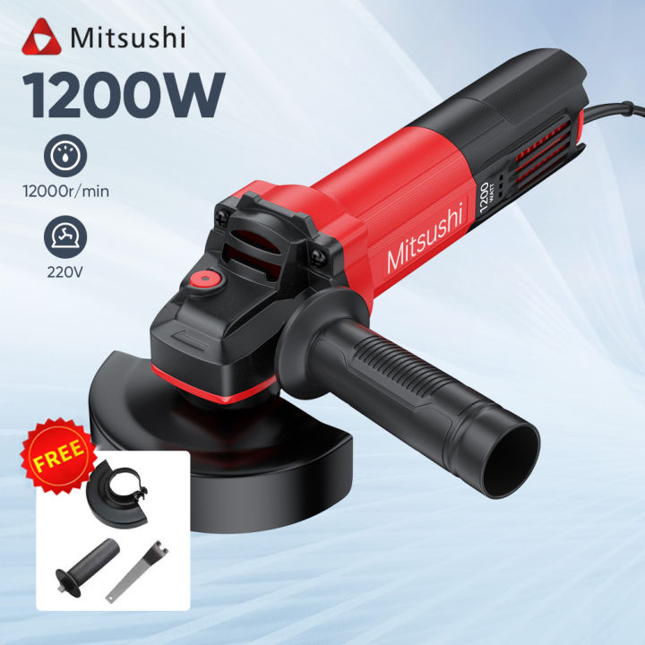 Mitsushi 1200W Angle Grinder Powerful Industrial Electric Angle