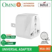 Omni Universal Socket Adapter Plug Adapter Outlet Adapter Travel Adapter Heavy Duty Plug - WUA-002 / WUA-004 / WUA-005 / WSP-003 / WHR-002 / WPR-003 / WTG-007 / WHG-008