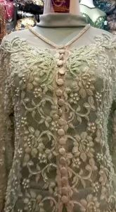 kebaya pengantin broklat halus payet full