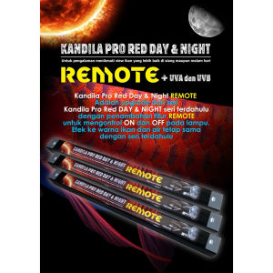 Kandila Pro Red Day And Night Ultra Plus Remote 400 / 600 / 800 / 1000 / 1200 / 1500 / 1800 Lampu LED Celup Aquarium Ikan Arwana dan Ikan Lain