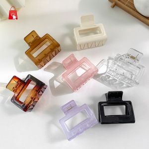 Korean Hair Claw Clips Barrette Clamp Jelly Colors Acrylic Ponytail Crab Girls Hair Shinny Hairpin Hair Styling Accessories for Women
