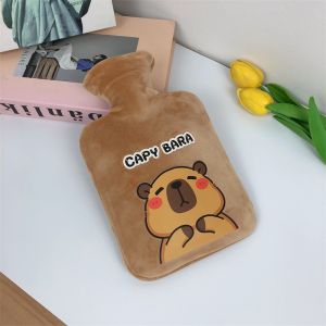Keranixy Rechargeable Hot Water Bag Fast Heat Up Plush Soft Cover Hand Warmer Winter Essential Hot Water Bag