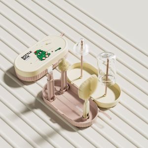 6 in 1 Baby Bottle Brush Set Travel Berus Botol Susu Feeding Bottle Brush Milk Bottle Teats Nipple Brush Lid Brush
