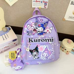 Belfoyer Sanrio กระเป๋าเป้สะพายหลังพิมพ์การ์ตูนกระเป๋านักเรียนขนาดเล็กสำหรับเด็กหญิงกระเป๋าเป้สะพายหลังคู่สำหรับเด็กอนุบาล