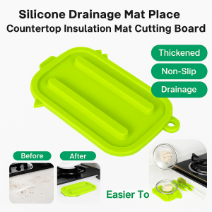 Pot Lid Storage Mat Silicone Countertop Drain Pad Insulation Pad Cutting Board Placement Mat Soap Drain Pad