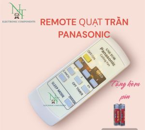 Remote điều khiển quạt trần Panasonic 4 cánh hàng đẹp . Tặng kèm pin sử dụng