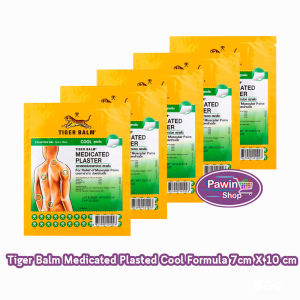 Tiger Balm Medicated Plaster-HR พลาสเตอร์ ตราเสือ ขนาด 7x10cm 2แผ่น/ซอง [5 ซอง] สูตรเย็น สีเขียว 701
