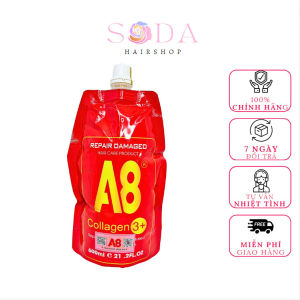 Dầu hấp ủ phục hồi tóc siêu mềm mượt Collagen 3+ A8 Repair Damaged 600ml ( New 2023 )