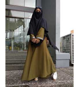 Gamis Abaya  Renda Hitam Polos Arab Turkey Dubai / Abaya Jetblack Hitam