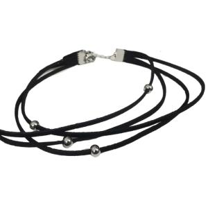 Sweet Cool Collar Necklace Fashion Titanium Steel Bead Choker Multilayered Necklace Handmade for Women Girls