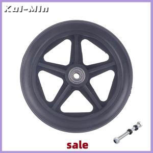 Kui-Min 6 Inch Wheels Smooth Flexible Heavy Duty Wheelchair Front Castor Solid Tire Wheel Wheelchair Replacement Parts