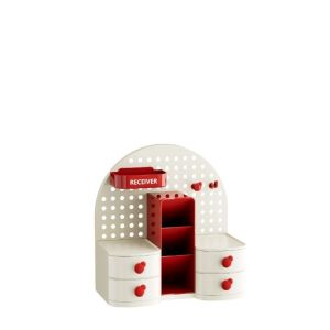 MLADEN กล่องเก็บโต๊ะ ชั้นวางเครื่องเขียน การออกแบบลิ้นชัก วัสดุ PP ความจุขนาดใหญ่ การจำแนกประเภทการจัดเก็บ