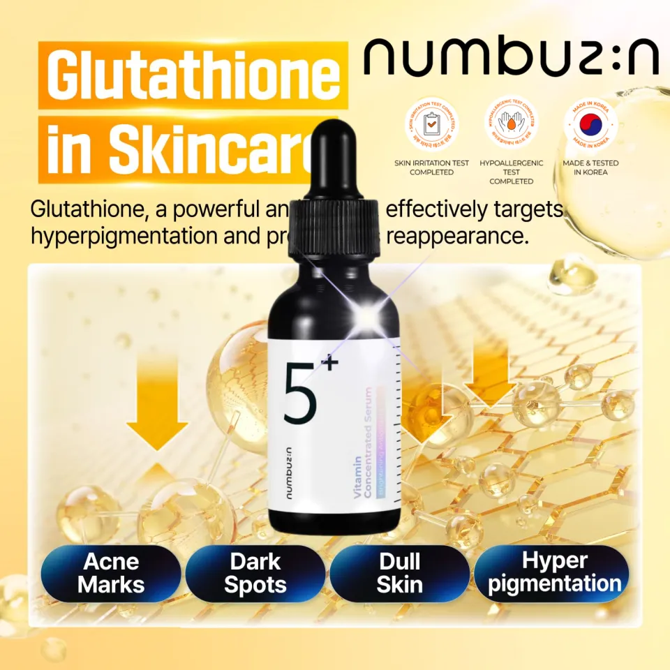 Numbuzin No.5+ Vitamin Concentrated Serum 30ml Glutathione Dark Spot face Skin Care tools | Lazada Singapore Numbuzin No.5+ Vitamin Concentrated Serum 30ml Glutathione Dark Spot face Skin Care tools | Lazada Singapore