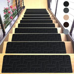 NAELIN 76X20cm Staircase Mat Self-adhesive Non-Slip Door Mat Fashion Safety Stair Tread Carpet Mat Home Decor