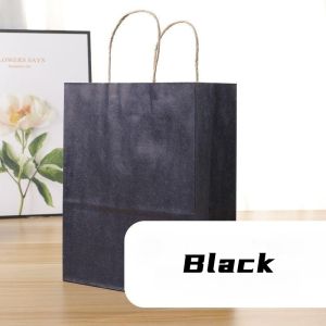 【10pcs】Kraft Paper Bag with Twine Twisted Handle Paper Bags Wedding Gift Bag Birthday Gift Packaging