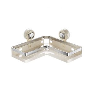 HELLOTOOL สามเหลี่ยม ชั้นวางของแบบถ้วยดูด ไม่ต้องเจาะ โลหะสเตนเลส ชั้นเก็บของแขวนผนัง ประหยัดพื้นที่ รับน้ำหนักได้ดี ที่จัดระเบียบอุปกรณ์อาบน้ำ สำหรับบ้าน