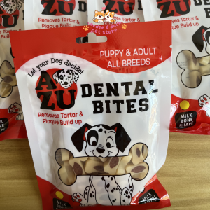 AZU Dental Bites Dog Treat 165g | Milk Bone / Twist | Dog Dental Chews | Teeth Cleaning Treat