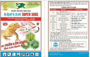 RHOLAM SUPER 18g thằn lằn chúa 18gr và 100gr: trừ sâu đục bẹ sâu tư sâu đục gân lá sâu xanh da láng sâu vẽ bùa