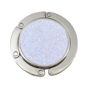 Portable Zinc Alloy Bag Hook with Anti Slip Rubber Base Foldable Table Handbag Holder for Secure Hanging on Tables