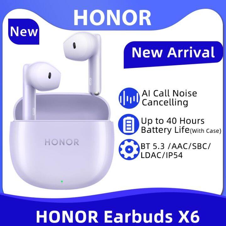 Honor Earbuds X6 Tws Earphone Bluetooth 5.3 Call Noise Cancelling True 