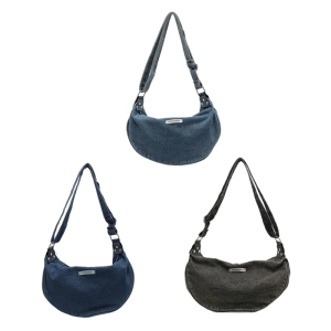 Large Capacity Womens Crossbody Bag in Jeans with Adjustable Comfortable Strap Fashion Shoulder Dumpling Bags