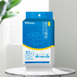 【SKIT】【10pc/Pack】Disposable Toilet Seat Bowl Cover - Waterproof Anti Bacterial Hygiene Home Travel Toiletries 马桶垫 Sanitary Pad for Toilet Seat Bowl Individually Packed Travel Essentials Minimum Purchase of 5 Pack
