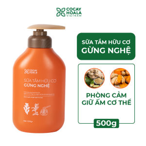 Combo Sữa Tắm Thảo Dược Hữu Cơ Gừng Nghệ và dầu gội 500g gừng sả Cỏ Cây Hoa Lá Ngăn bết gàu ngứa