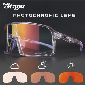 Photochromic Cycling Glasses Singa Cycling Sunglasses UV400 Running Sunglasses Eyepieces Bicycle Eyewear Sunglasses Equipment
