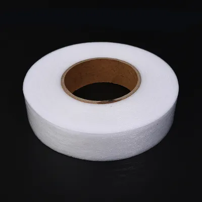 White Double Sided Sewing Accessory Adhesive Tape Cloth Apparel Fusible Interlining Fabric Tape