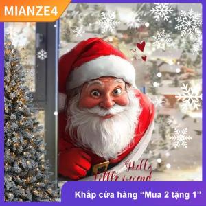 [COD] MIANZE4 Mô phỏng Santa Claus hai mặt mô hình trực quan kính cửa sổ Sticker thích hợp cho Giáng sinh Bên Cửa Sổ trang trí