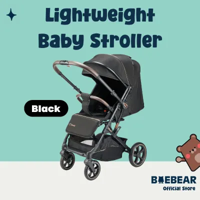 Hibobi Cirro Reversible Lightweight Baby Stroller Black [Baebear.sg]