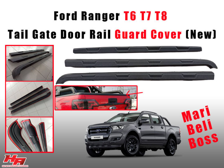 Ford Ranger T6 T7 T8 Tail Gate Door Rail Guard Cover New Design | Lazada