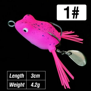 เหยื่อพลาสติกลอยขนาดเล็ก1ชิ้น3ซม./4.2ก. 3D ตาเหยื่อแบบนิ่มเหยื่อล่อปลาพร้อมเลื่อมลอยน้ำ