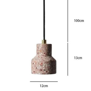 Nordic Industrial Terrazzo Chandelier Cafe Hotel Shop Pendant Lamp Retro Cement Hanging Light Bedroom Fixtures