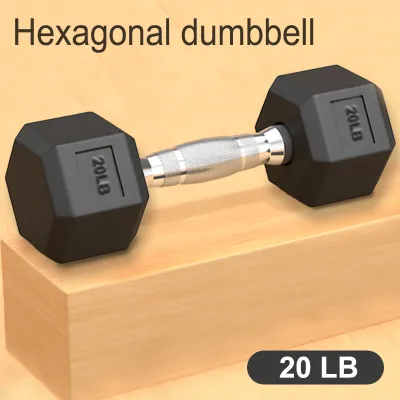 (Single) Premium Rubberized Hex Dumbbell 10~30Lbs | 35~50Lbs Hexagon Dumbbells With Metal Handle