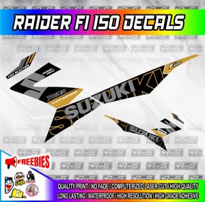 Raider Fi 150 Sticker Decals - High Quality