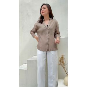 Severli Rai Kemeja Crinkle | Kemeja Kerja | Atasan Wanita | Atasan Kemeja
