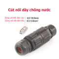 Bộ cút Đầu Nối Dây Điện Nhanh Chống Nước IP68 cho dây đôi 4-10mm tiết diện dây 0.5-4mm2 Bộ Cút nối dây điện thẳng CDF-M3-2P cho 2 dây điệnđấu nối dễ dang bằng cút nối dây phía trong hoặc nối bằng bang dính, ưu điểm nổi bật của nó là được trang bị giăng ca. 