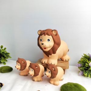 ตุ๊กตาเซรามิคแต่งสวน ตุ๊กตาจัดสวน ตุ๊กตาเซรามิค ตุ๊กตาสัตว์ ชุด 4 ตัว size ใหญ่ 7นิ้ว เล็ก 3.5นิ้ว