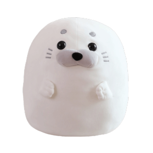 JITEN Chubby Anime Seal Plush Doll Mochi Soft Plush Seal Sleep Pillow Cute PP Cotton Stuffed Animal Toy Home Decor