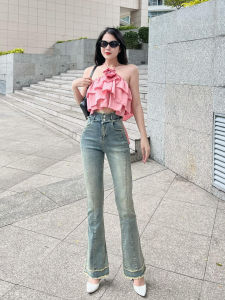 Quần Jeans Nữ ống Loe Bass mẫu basic QJ258 Thanh lịch và Trẻ trung phù hợp phối đồ Công sở & Dạo phố vải Denim dày