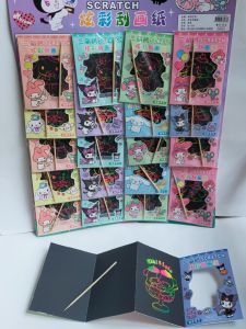 MAINAN ANAK DIY SCRATCH NOTES GOSOK KERTAS AJAIB SANRIO LOTSO CARS FROZEN COLORFULL SCRACTH SKIBIDI